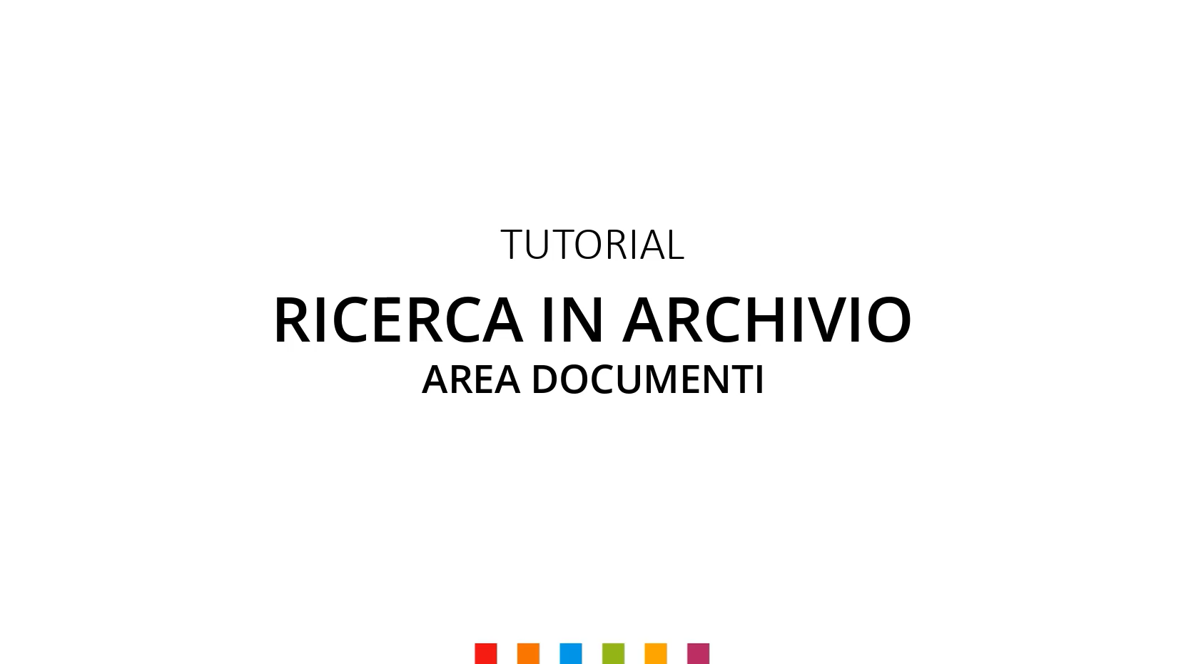 Documenti Ricerca in archivio documentale